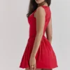 Cupid Scarlet Pleated Mini Dress Cupid Scarlet Pleated Mini Dress