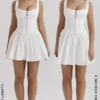 Cupid White Pleated Mini Dress Cupid White Pleated Mini Dress