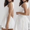 Cupid White Pleated Mini Dress Cupid White Pleated Mini Dress