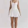 Cupid White Pleated Mini Dress Cupid White Pleated Mini Dress