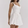 Cupid White Pleated Mini Dress Cupid White Pleated Mini Dress