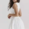 Cupid White Pleated Mini Dress Cupid White Pleated Mini Dress