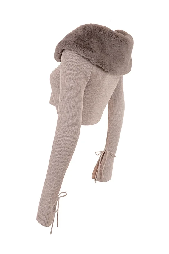 Dahlia Beige Cashmere Cardigan Dahlia Beige Cashmere Cardigan