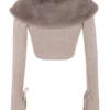 Dahlia Beige Cashmere Cardigan Dahlia Beige Cashmere Cardigan