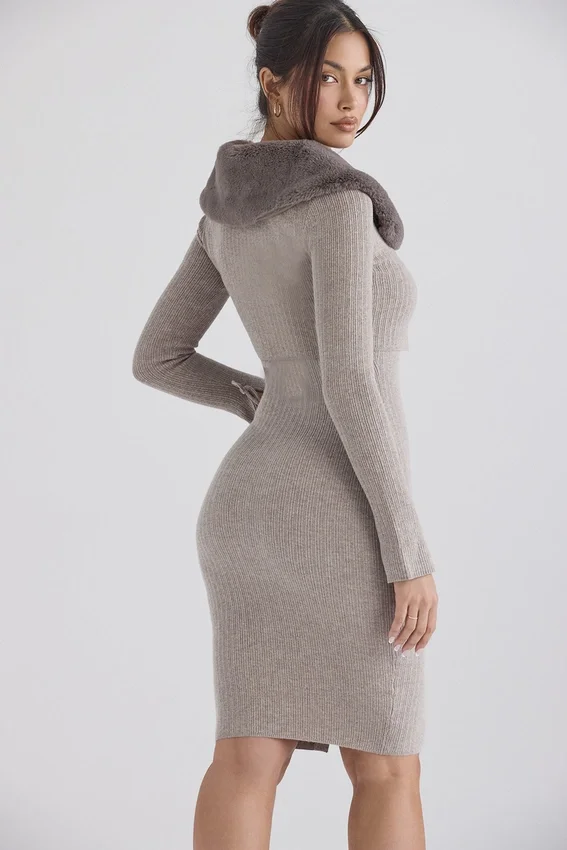 Dahlia Beige Cashmere Cardigan Dahlia Beige Cashmere Cardigan