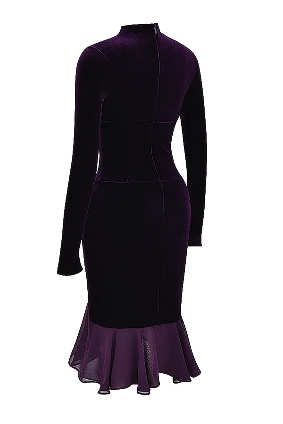 Dahna Dark Purple Velvet Corset Dress Dahna Dark Purple Velvet Corset Dress