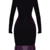 Dahna Dark Purple Velvet Corset Dress Dahna Dark Purple Velvet Corset Dress