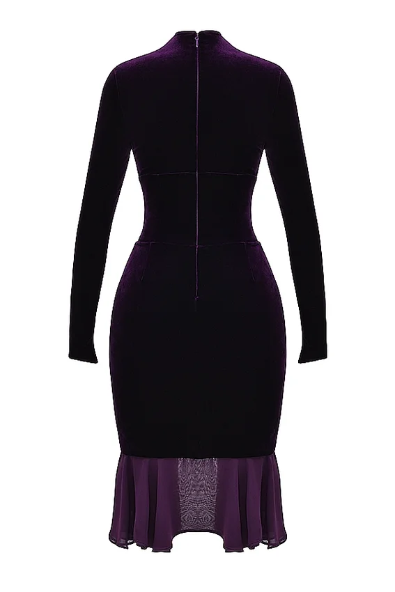 Dahna Dark Purple Velvet Corset Dress Dahna Dark Purple Velvet Corset Dress