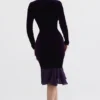 Dahna Dark Purple Velvet Corset Dress Dahna Dark Purple Velvet Corset Dress