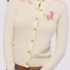Daisie Ivory Wool + Cashmere Floral Embroidered Cardigan Daisie Ivory Wool + Cashmere Floral Embroidered Cardigan
