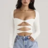 Danica White Cutout Bodysuit Danica White Cutout Bodysuit