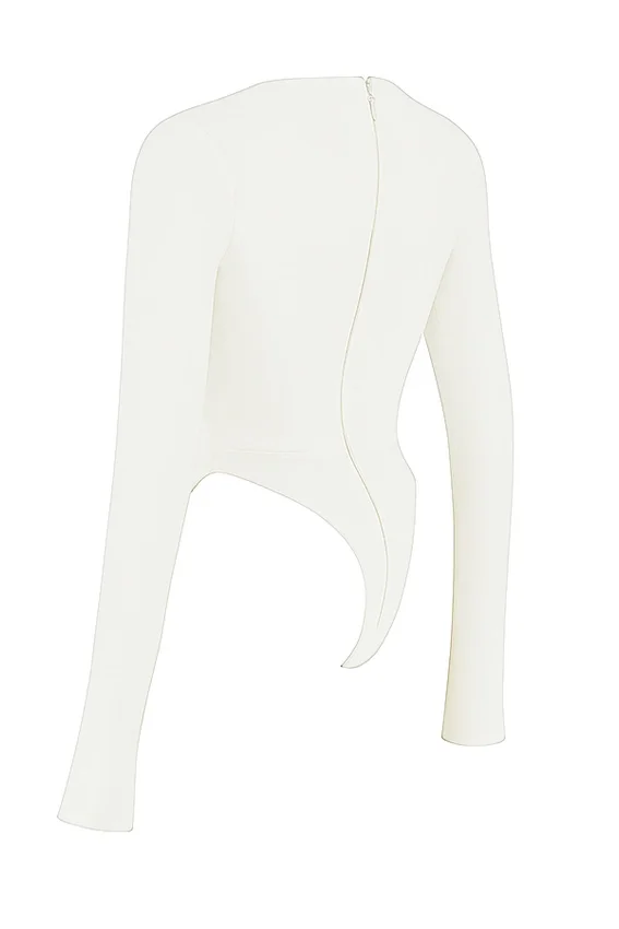 Danica White Cutout Bodysuit Danica White Cutout Bodysuit
