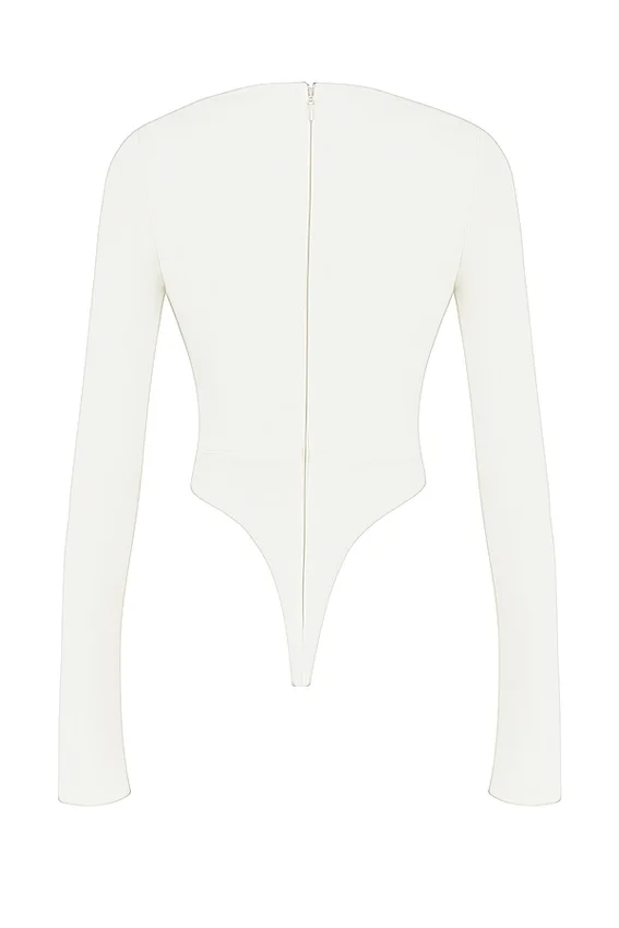 Danica White Cutout Bodysuit Danica White Cutout Bodysuit