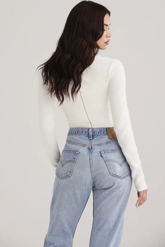 Danica White Cutout Bodysuit Danica White Cutout Bodysuit