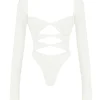 Danica White Cutout Bodysuit Danica White Cutout Bodysuit
