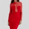Darcy Scarlet Plunge Midi Dress Darcy Scarlet Plunge Midi Dress