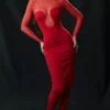 Darcy Scarlet Plunge Midi Dress Darcy Scarlet Plunge Midi Dress