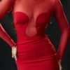 Darcy Scarlet Plunge Midi Dress Darcy Scarlet Plunge Midi Dress