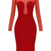 Darcy Scarlet Plunge Midi Dress Darcy Scarlet Plunge Midi Dress