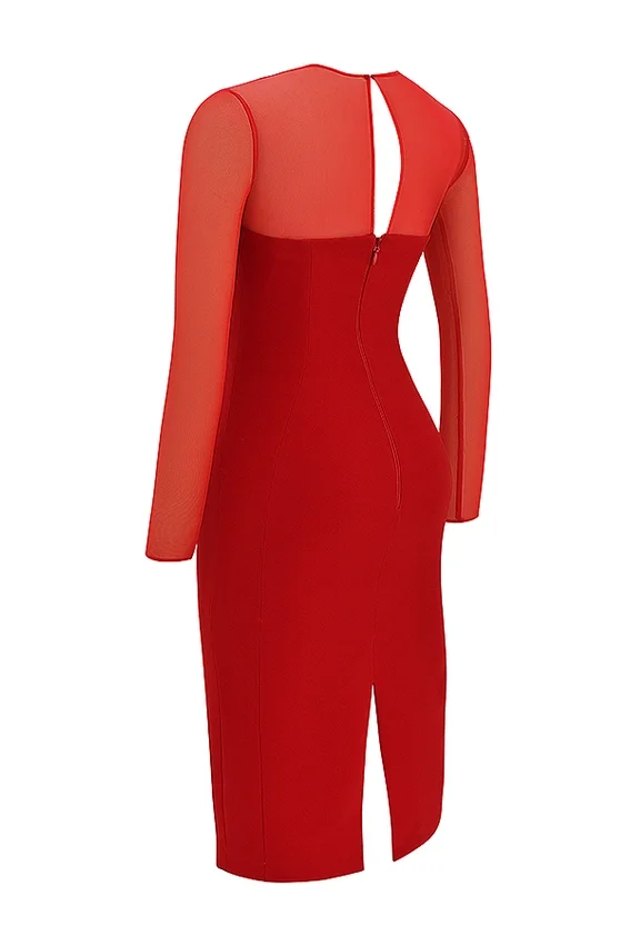 Darcy Scarlet Plunge Midi Dress Darcy Scarlet Plunge Midi Dress