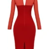 Darcy Scarlet Plunge Midi Dress Darcy Scarlet Plunge Midi Dress