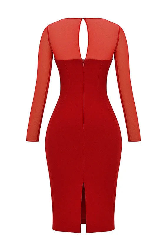 Darcy Scarlet Plunge Midi Dress Darcy Scarlet Plunge Midi Dress