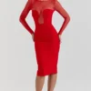 Darcy Scarlet Plunge Midi Dress Darcy Scarlet Plunge Midi Dress