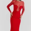 Darcy Scarlet Plunge Midi Dress Darcy Scarlet Plunge Midi Dress
