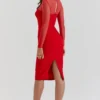 Darcy Scarlet Plunge Midi Dress Darcy Scarlet Plunge Midi Dress