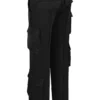 Daria Black Satin Straight Leg Cargo Trousers