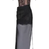 Debut Black Off Shoulder Lace Maxi Dress Debut Black Off Shoulder Lace Maxi Dress