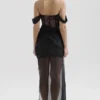 Debut Black Off Shoulder Lace Maxi Dress Debut Black Off Shoulder Lace Maxi Dress