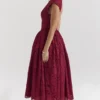 Debutante Berry Lace Backless Midi Dress Debutante Berry Lace Backless Midi Dress