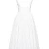 Debutante Ivory Moire Satin Midi Dress Debutante Ivory Moire Satin Midi Dress
