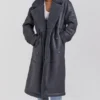 Deiji Grey Vegan Shearling Coat Deiji Grey Vegan Shearling Coat