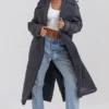 Deiji Grey Vegan Shearling Coat Deiji Grey Vegan Shearling Coat