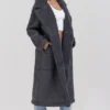 Deiji Grey Vegan Shearling Coat Deiji Grey Vegan Shearling Coat