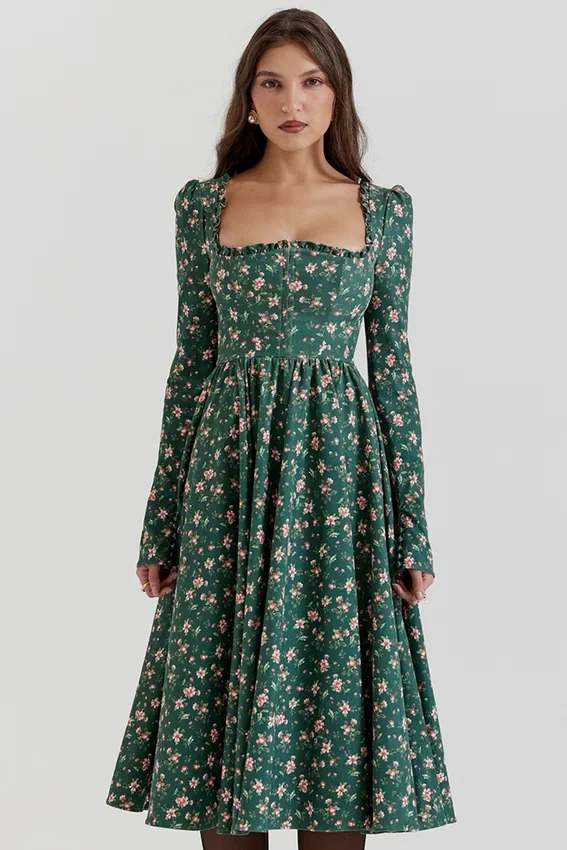 Delia Green Floral Print Midi Dress Delia Green Floral Print Midi Dress