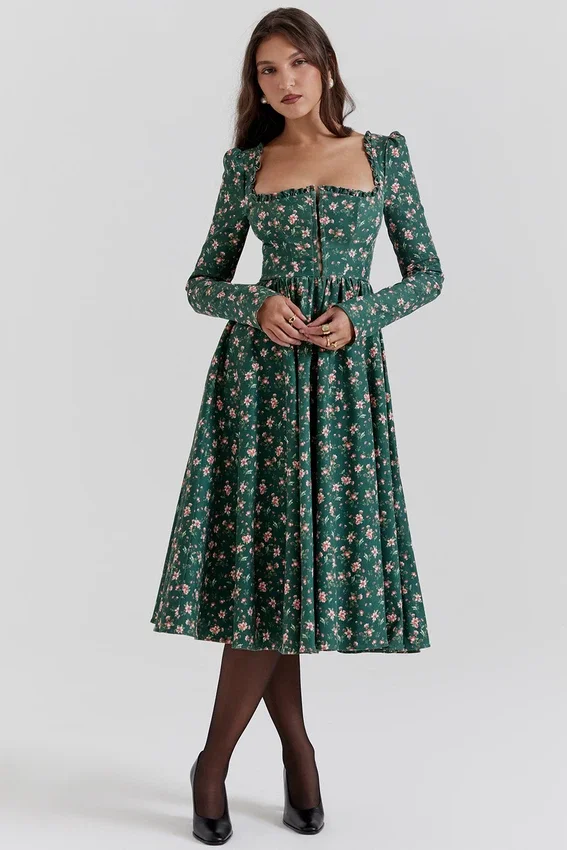 Delia Green Floral Print Midi Dress Delia Green Floral Print Midi Dress