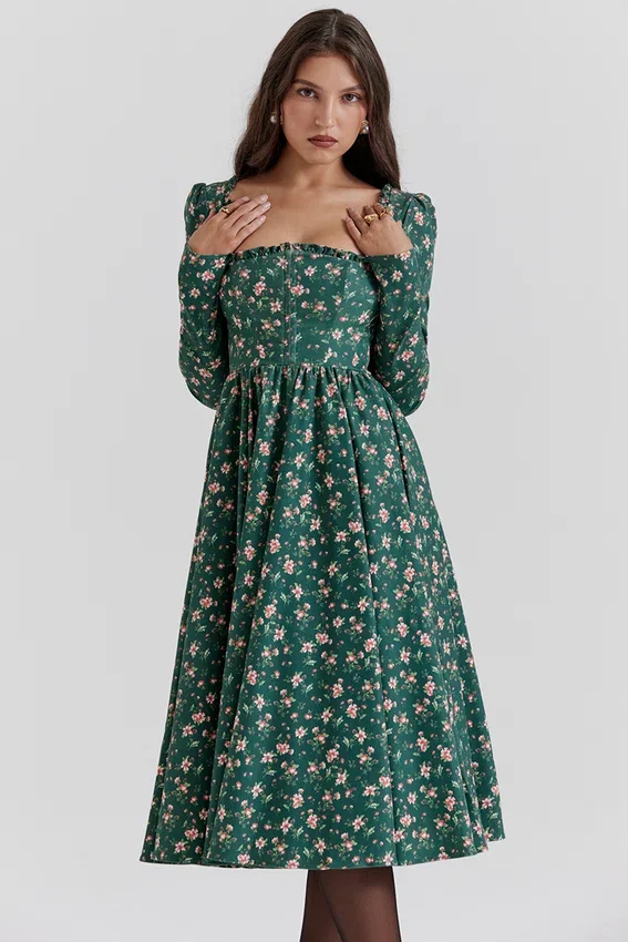 Delia Green Floral Print Midi Dress Delia Green Floral Print Midi Dress