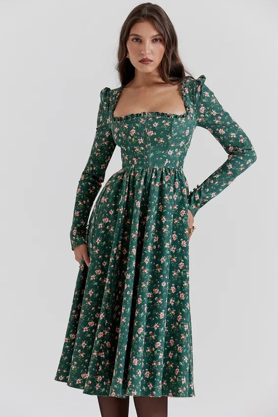 Delia Green Floral Print Midi Dress Delia Green Floral Print Midi Dress
