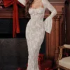 Delilah Vintage Cream Lace Maxi Dress Delilah Vintage Cream Lace Maxi Dress