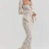 Delilah Vintage Cream Lace Maxi Dress Delilah Vintage Cream Lace Maxi Dress