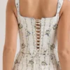 Dionne Cream Daisy Print Stretch Cotton Midi Dress Dionne Cream Daisy Print Stretch Cotton Midi Dress