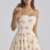 Dolly Ivory Vintage Rose Print Cotton Flared Mini Sundress