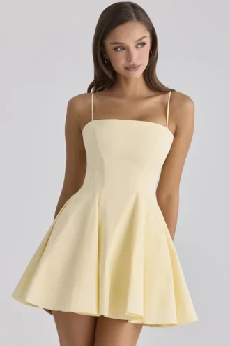 Dolly Lemon Cotton Flared Mini Sundress Dolly Lemon Cotton Flared Mini Sundress