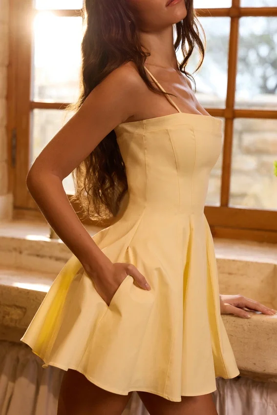 Dolly Lemon Cotton Flared Mini Sundress Dolly Lemon Cotton Flared Mini Sundress