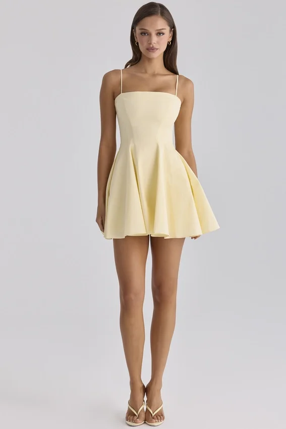 Dolly Lemon Cotton Flared Mini Sundress Dolly Lemon Cotton Flared Mini Sundress