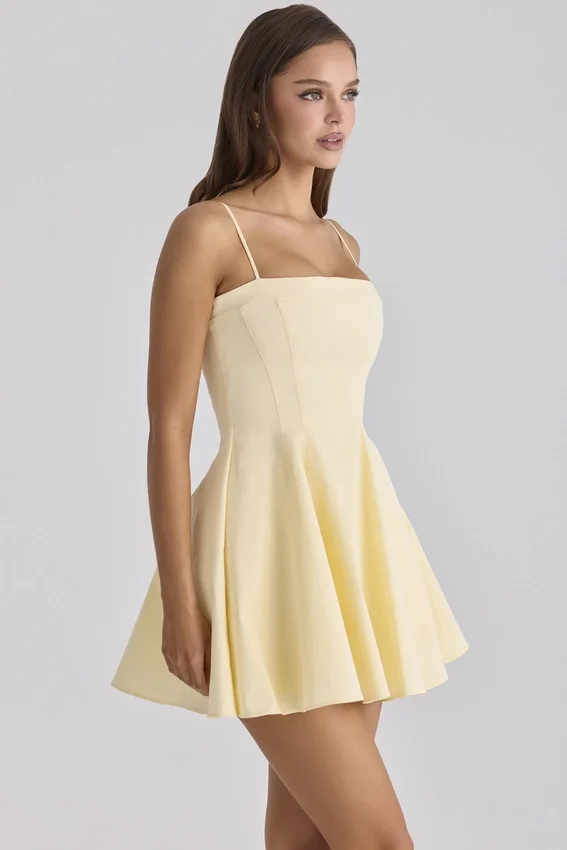 Dolly Lemon Cotton Flared Mini Sundress Dolly Lemon Cotton Flared Mini Sundress