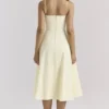 Dolly Lemon Stretch Cotton A-Line Midi Sundress